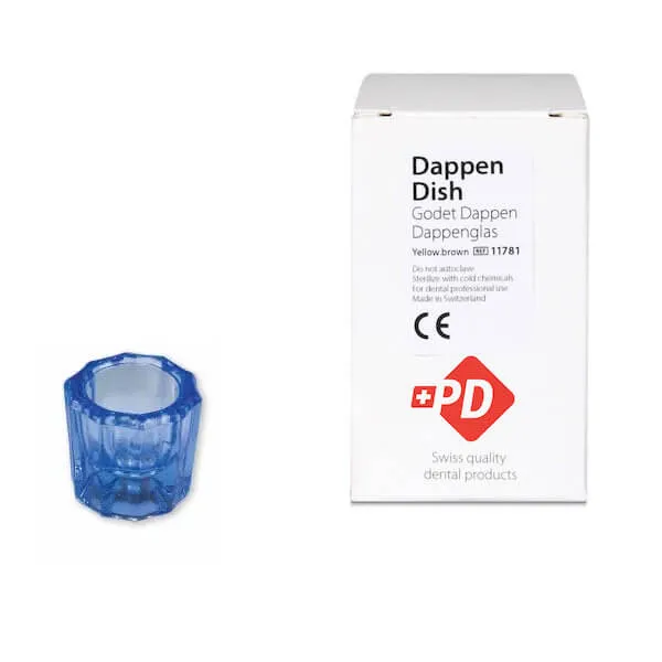 طبق خلط زجاجي Dappen، أزرق