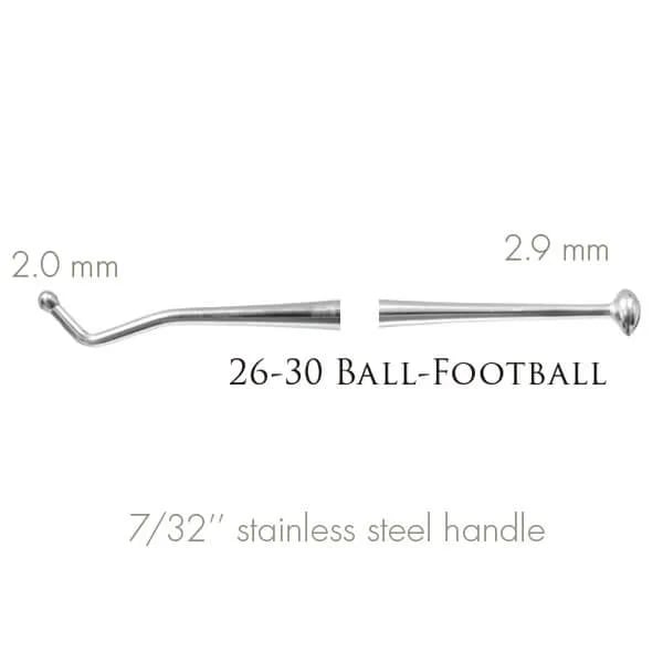 Composite Burnisher 26/30 Ball/Football, Posterior, Standard