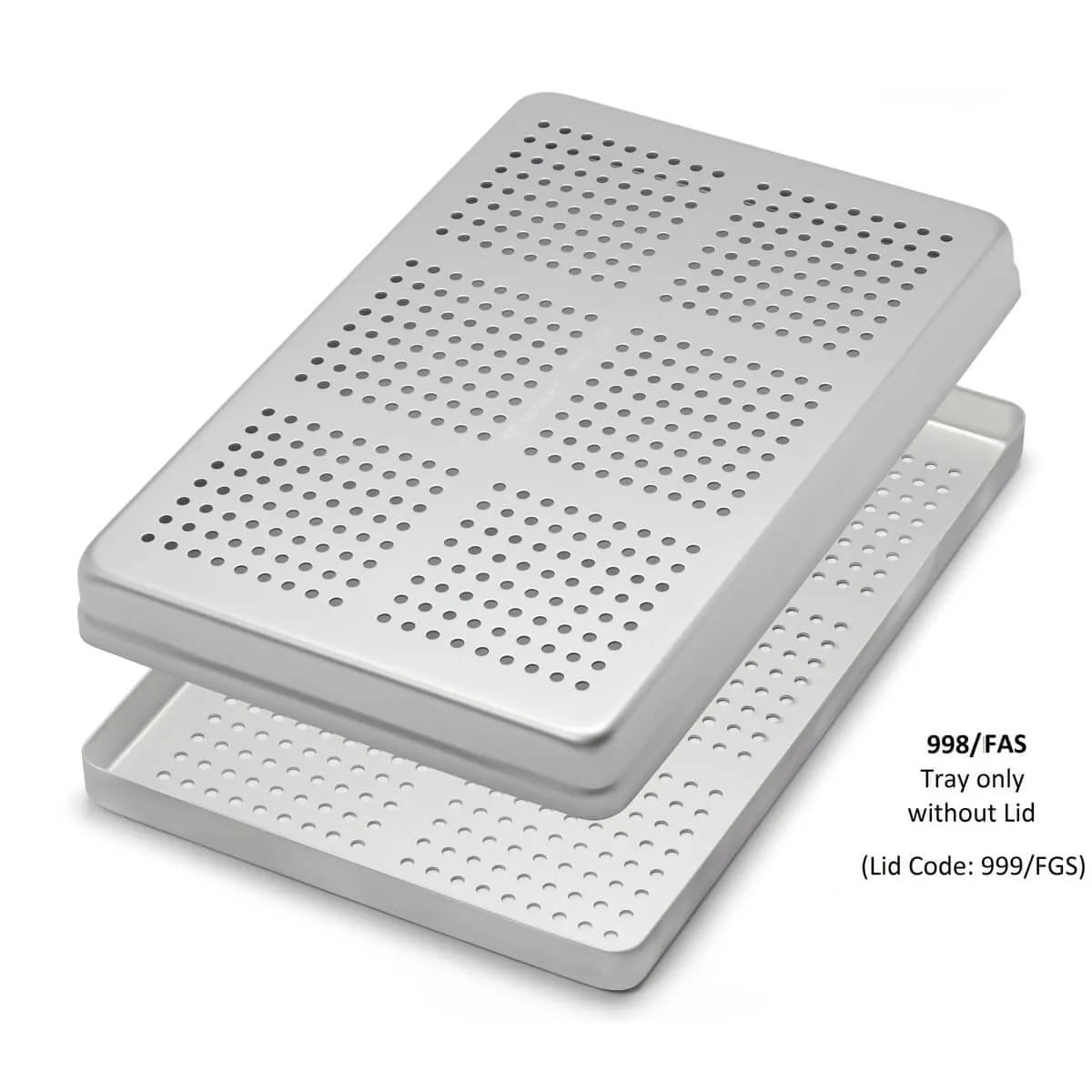 Tray Small Perforated Aluminum Silver