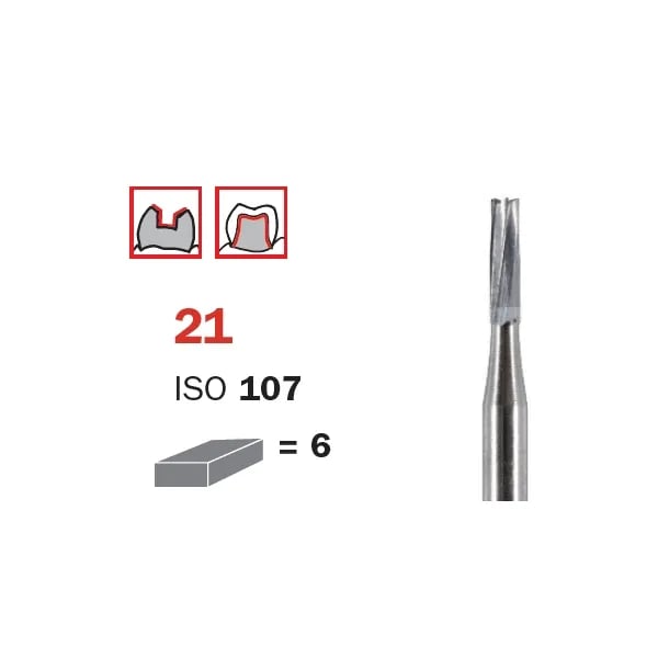 سنبلة حفر جراحية كربيد FG 012 طويلة جداً أسطوانة ISO #021