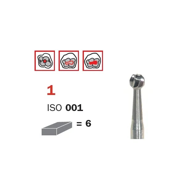 سنبلة حفر كربيد جراحية FG 014 طويلة جداً مستديرة ISO #001