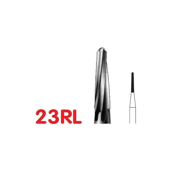 سنابل كربيد بنهاية دائرية وتيبر للأسنان FG23RL، FG-009