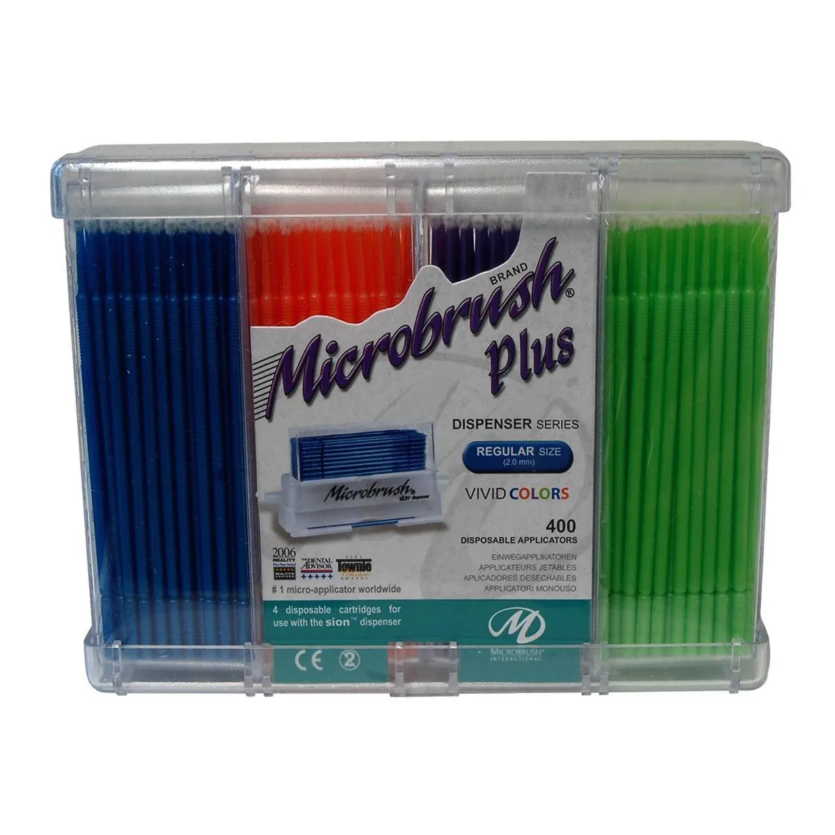 Microbrush Plus Dispenser Kit، عادي 2.0mm، PK/400