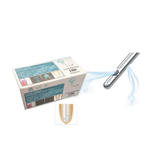 Single Vented Dental Irrigation Needle Blue 24g