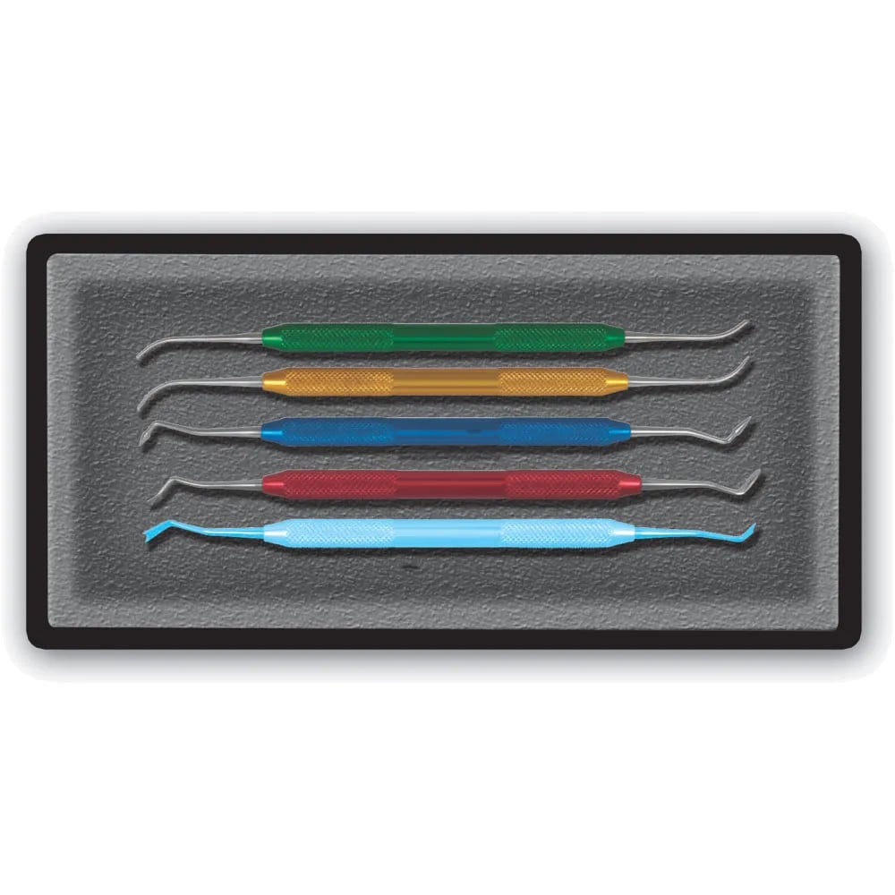Dental Carver P.K. Thomas, Color-Coded Set, 5 Pcs