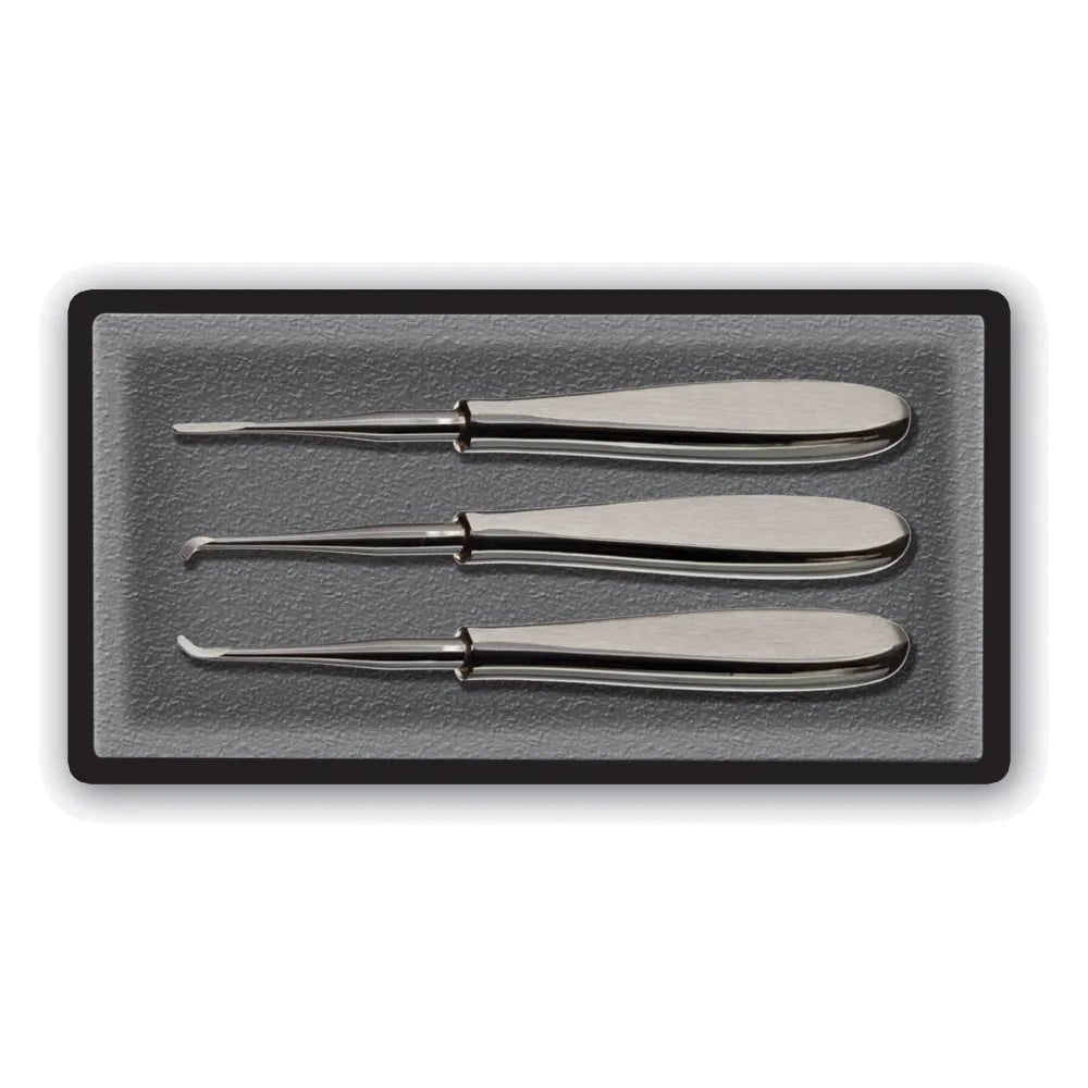 Dental Elevator Set, Warwick James, 3 Pcs