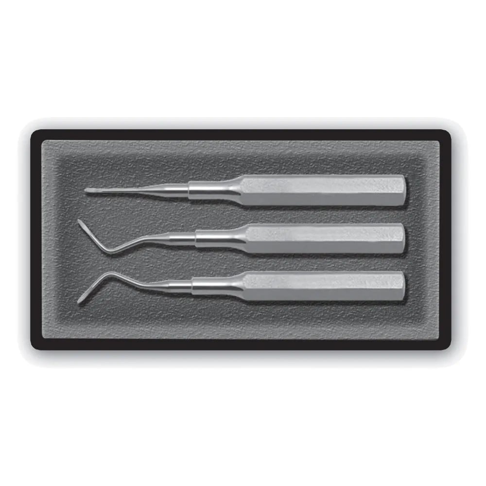 Dental Elevator Set, Heidbrink, 3 Pcs