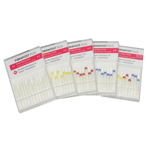 Fiberapost Plus DC, White, Assorted Kit, No. 1-4, Post + Reamers
