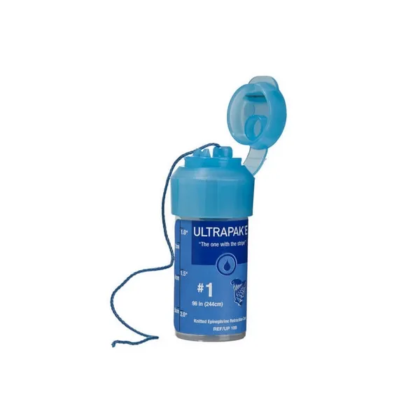 Ultrapak E، خيط إبعاد محبوك (مع إبينفرين) حجم #1