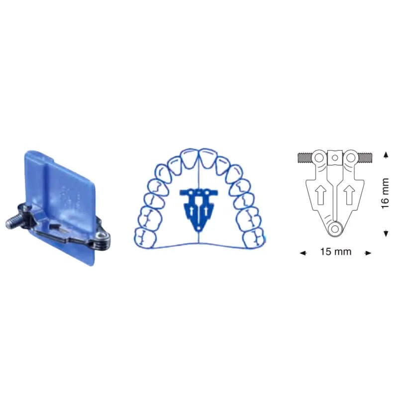Symmetric Fan-Type Screw, 15mm