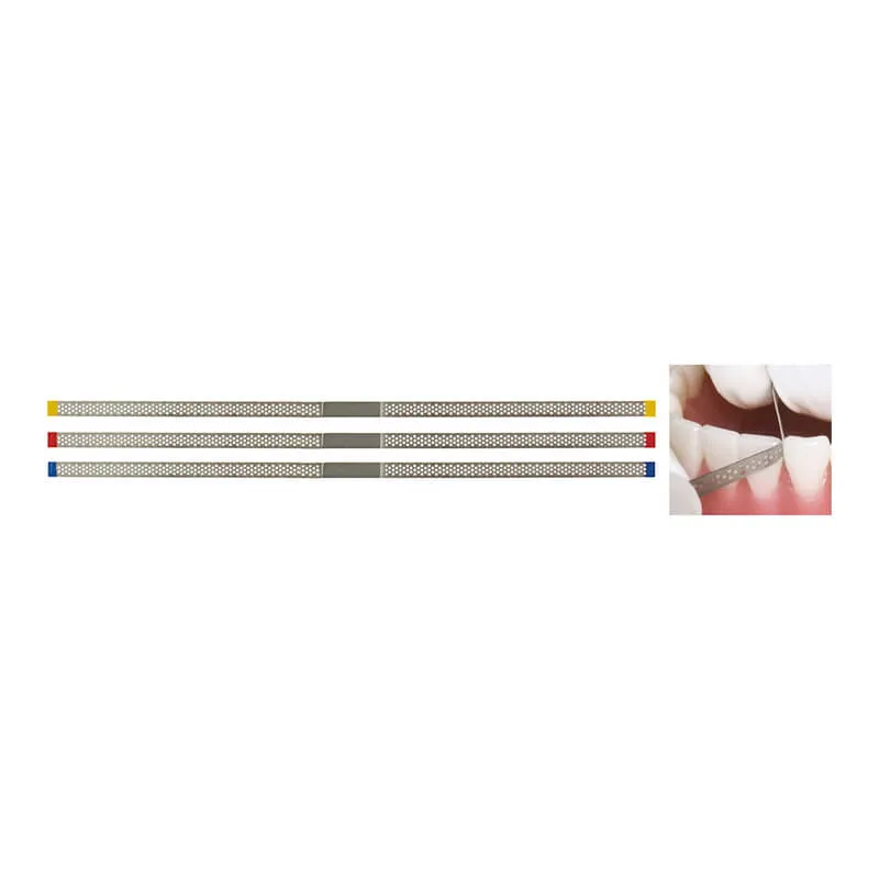 شرائط ماسية مثقبة بين الأسنان، عريضة 3.75mm (حبيبات متنوعة) PK/9