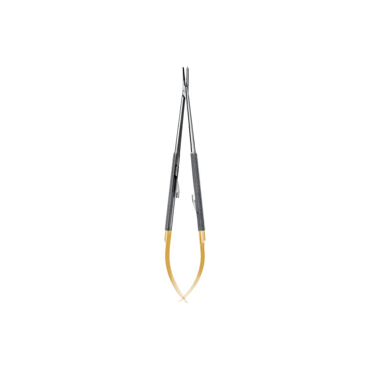 Straight Castroviejo Perma Sharp Needle Holder, 18 cm (7"), Round Handle