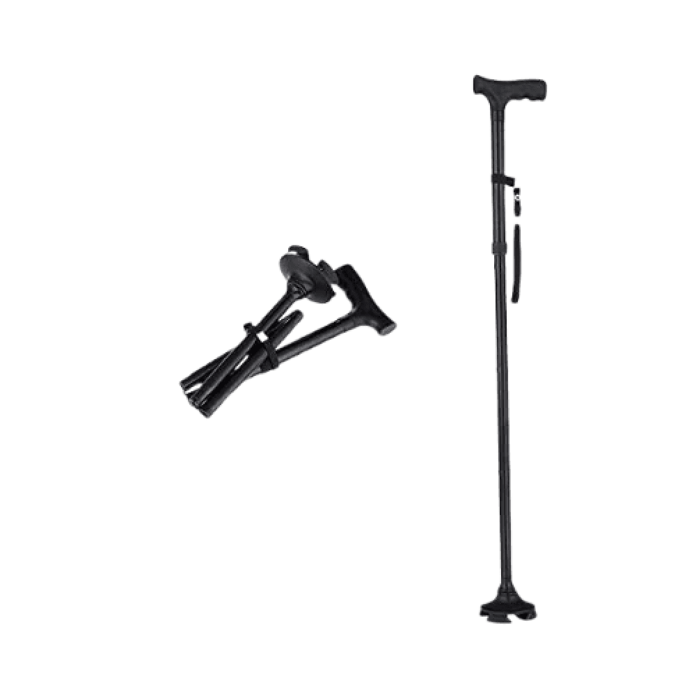 عكاز قابل للطي مع قاعدة سحرية GT2301