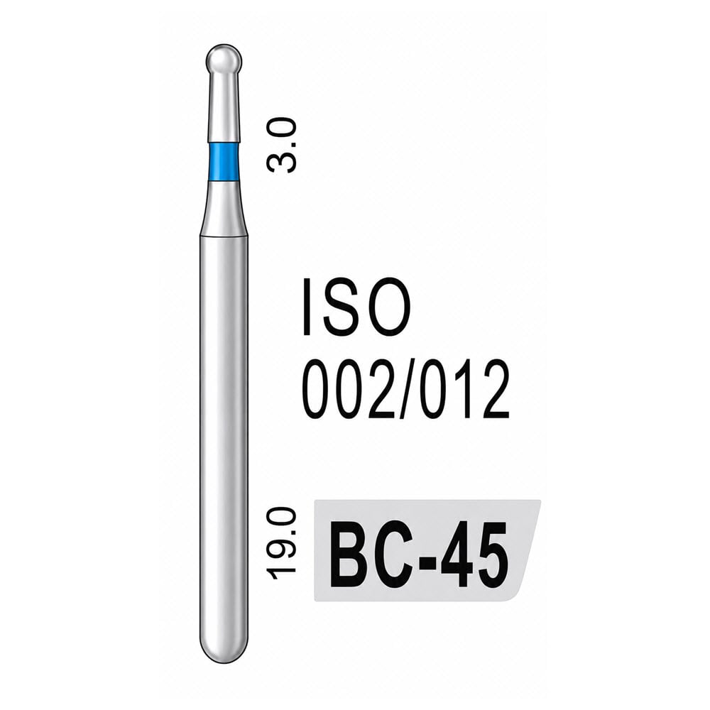 نهاية كرة مع طوق BC-45، خشونة قياسية، 002/013