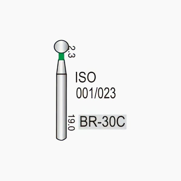 كرة مستديرة نهاية BR-30C، حبيبات خشنة، 001/024