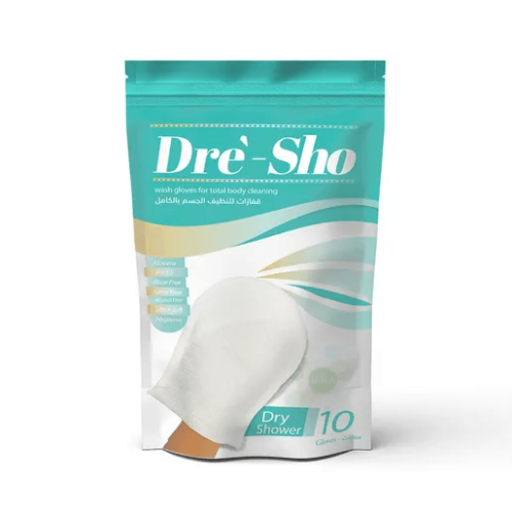 Pre-Moistened Bathing Gloves, 10 Pieces