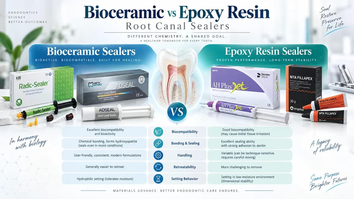 Bioceramic vs epoxy resin root canal sealers: which to choose, and what it means for retreatment