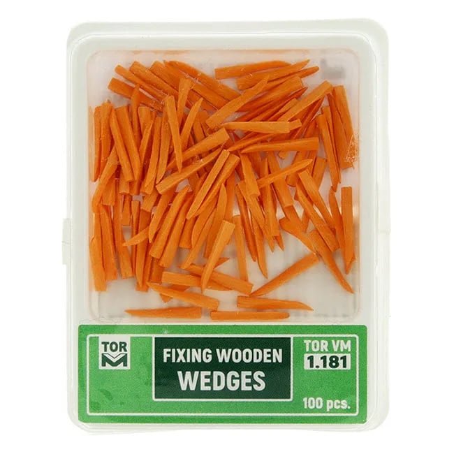 Fixing Wooden Wedges, Orange, Super-thin, Super-short