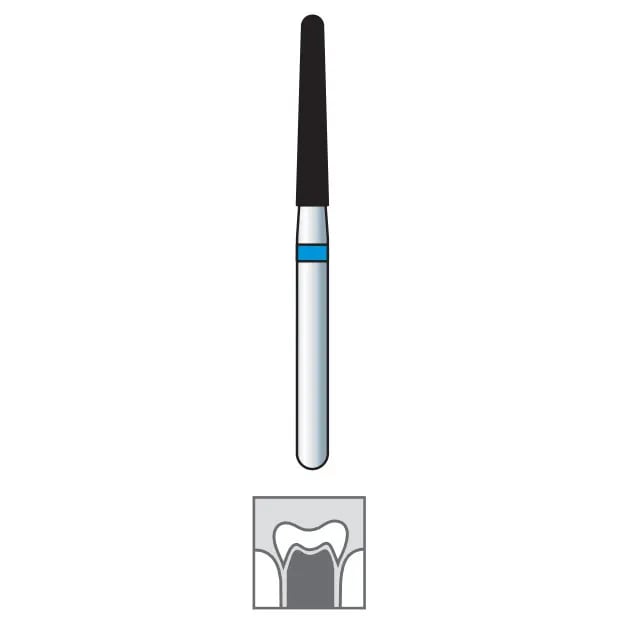 Diamond Burs, Cone Round End, Medium Grit, FG 199-016