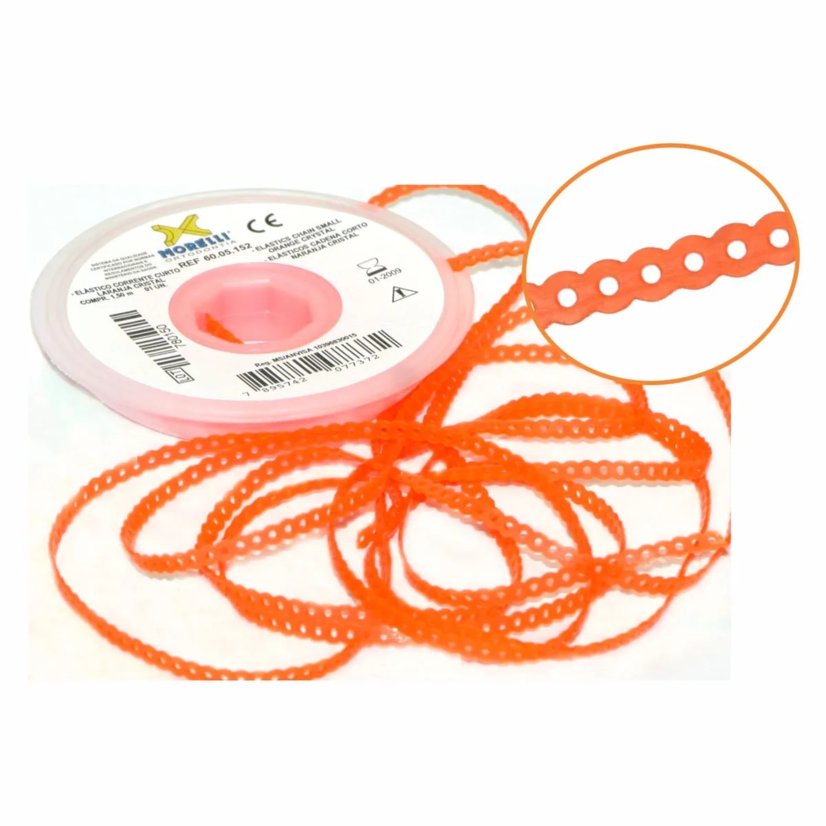 Elastic Chain Close, Crystal Orange